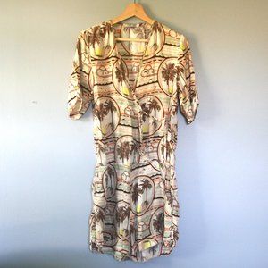 Size L - ZUE Women's Hawaiian Print Summer Romper